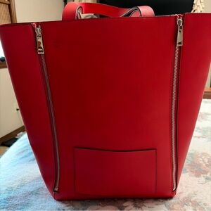 French Connection Vibrant Red Tote Bag